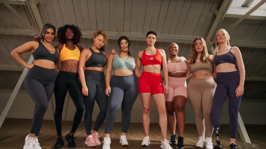 Adidas designed its “most extensive and size inclusive sports bra collection” with the help of the University of Portsmouth’ breast health research group.