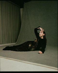 Fendi couture’s hand-painted velvet gown and ring.