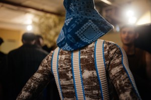Backstage at Ahluwalia RTW Fall 2022 on February 19, 2022 in London