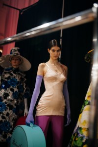 Backstage at Richard Quinn RTW Fall 2022 on February 19, 2022 in London