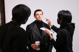Backstage at Carolina Herrera RTW Fall 2022 ?on February 14, 2022 in New York.