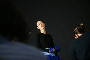 Backstage at Carolina Herrera RTW Fall 2022 ?on February 14, 2022 in New York.