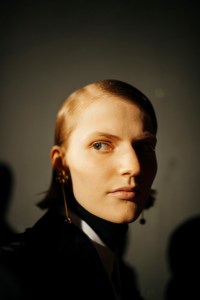 Backstage at Erdem RTW Fall 2022 ​on February 21, 2022 in City.