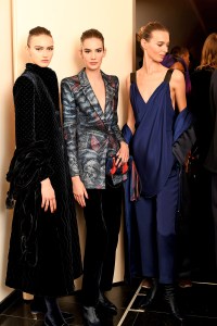 Backstage at Giorgio Armani RTW Fall 2022
