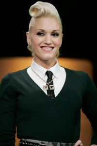Musician Gwen Stefani appears on stage during a taping for MTV's "Total Request Live" show at the MTV Times Square Studios, 2006.