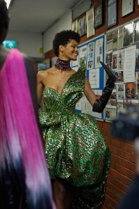 Backstage at Halpern RTW Fall 2022 ​on February 19, 2022 in City.
