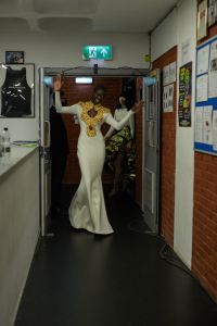 Backstage at Halpern RTW Fall 2022 ​on February 19, 2022 in City.