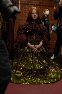 Backstage at Halpern RTW Fall 2022 ​on February 19, 2022 in City.