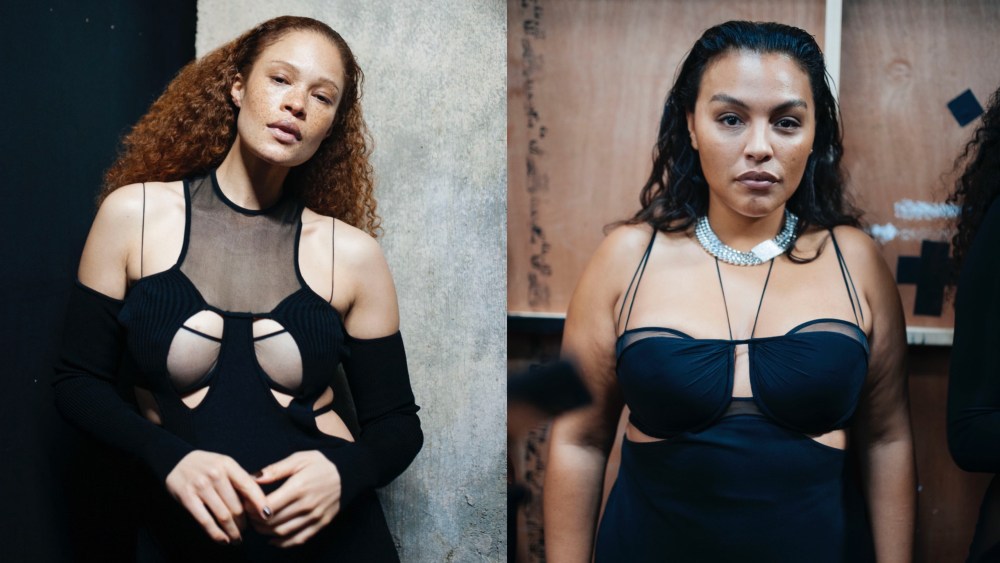 Backstage at Nensi Dojaka RTW Fall 2022 on February 19, 2022 in London