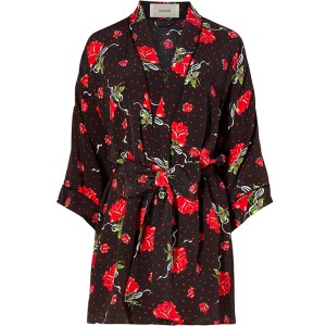 Rodarte Silk Rose Robe