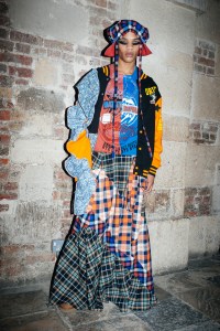 Backstage at Matty Bovan RTW Fall 2022 ​on February 19th, 2022 in London.