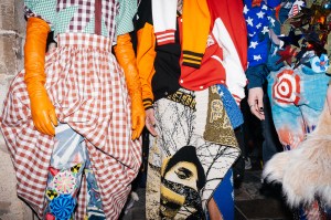 Backstage at Matty Bovan RTW Fall 2022 ​on February 19th, 2022 in London.