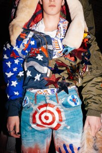 Backstage at Matty Bovan RTW Fall 2022 ​on February 19th, 2022 in London.