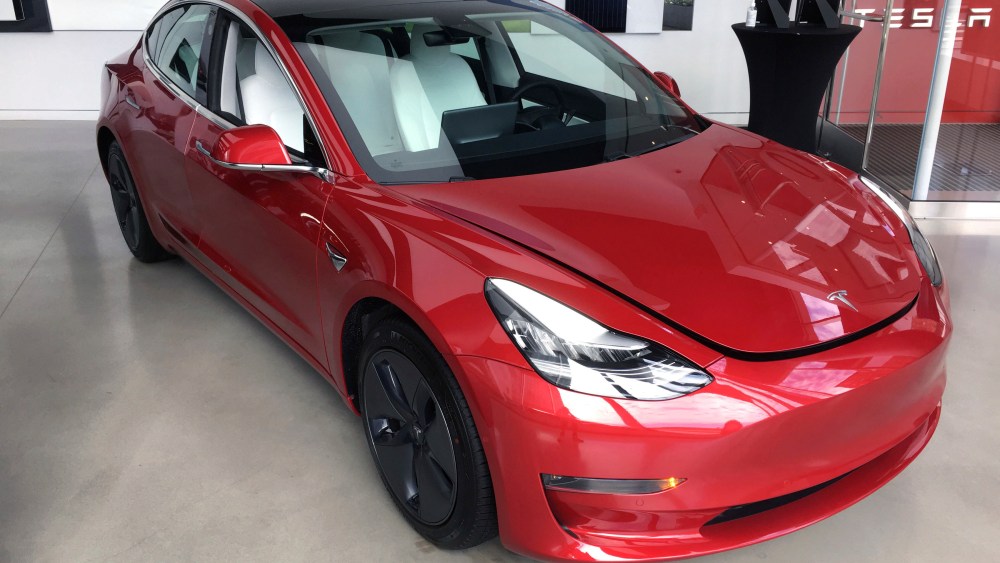 A Tesla car.