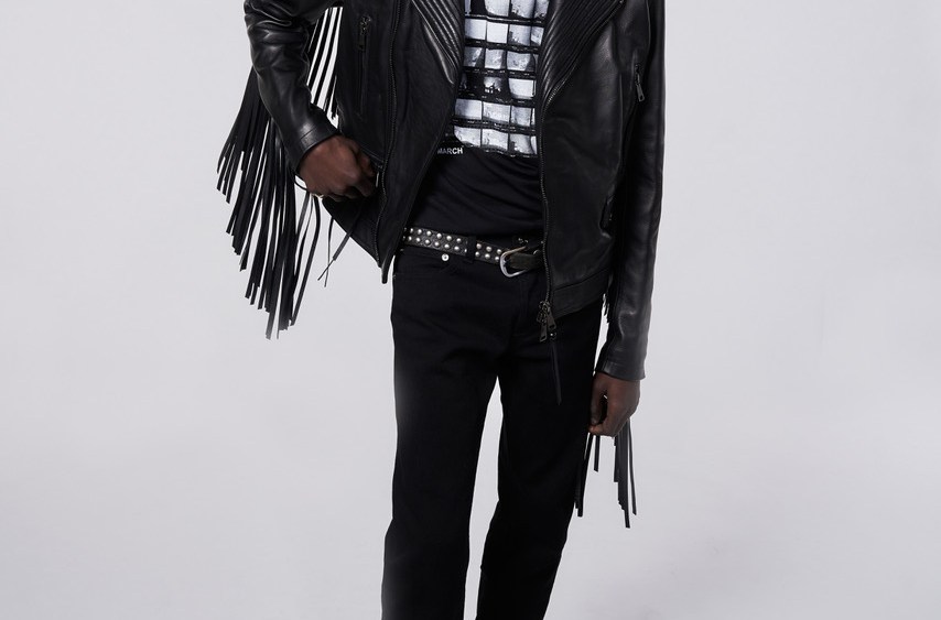 A look from Simon Spurr's Jimi Hendrix-inspired capsule.
