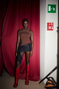 Backstage at Andreādamo RTW Fall 2022