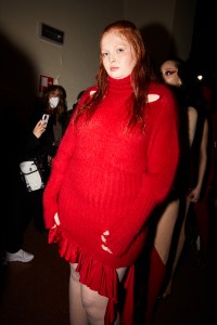 Backstage at Andreādamo RTW Fall 2022