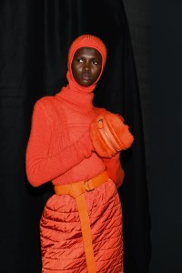 Backstage at Max mara RTW Fall 2022