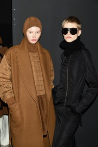 Backstage at Max mara RTW Fall 2022