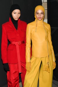 Backstage at Max mara RTW Fall 2022