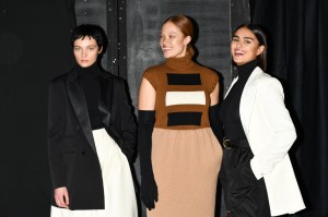 Backstage at Max mara RTW Fall 2022