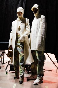 Backstage at Ferrari RTW Fall 2022