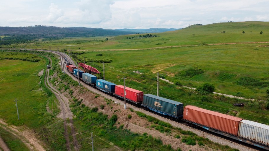 Maersk and other logistics firms scramble to re-route customer cargo and prepare for worst-case scenarios after Russia's attack on Ukraine. Trans-Siberian Railway in Russia