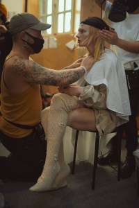 Backstage at Acne Studios RTW Fall 2022