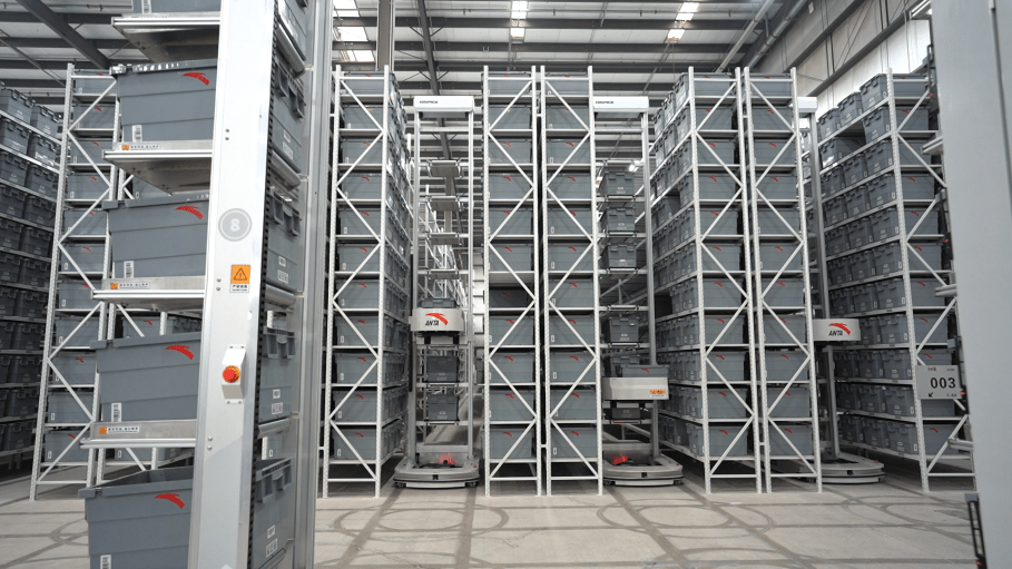 Hai Robotics' ACR robots in operation at an Anta warehouse.