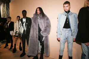 Backstage at Balmain RTW Fall 2022