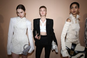 Backstage at Balmain RTW Fall 2022
