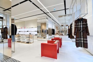 The Burberry flagship on Rue Saint Honoré in Paris
