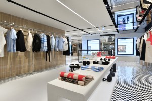 The Burberry flagship on Rue Saint Honoré in Paris