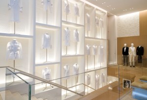 The men’s made-to-measure section at Dior’s 30 Montaigne store.