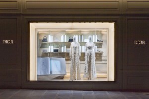 A window at Dior’s 30 Montaigne store.