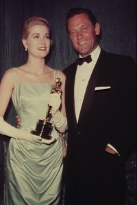 Grace Kelly in Edith Head and William Holden at the 1955 Oscars