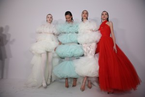 Backstage at Giambattista Valli RTW Fall 2022