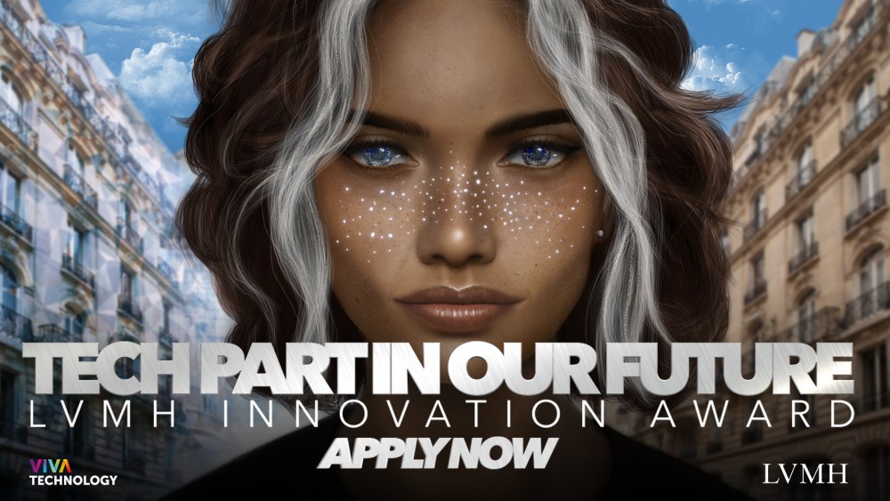 LVMH's virtual ambassador appears in a call for applications for the LVMH Innovation Award.
