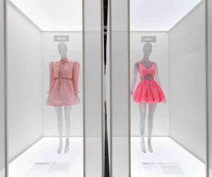 A spring 2021 dress from Batsheva’s Batsheva Hay paired with a spring 2022 one from Prabal Gurung.