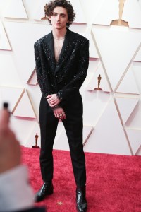 Timothée Chalamet at the 94th Academy Awards held at Dolby Theatre at the Hollywood & Highland Center on March 27th, 2022 in Los Angeles, California.