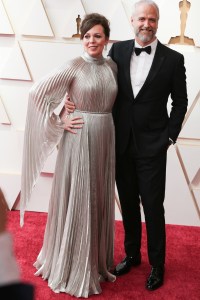 Olivia Colman and Ed Sinclair at the 94th Academy Awards held at Dolby Theatre at the Hollywood & Highland Center on March 27th, 2022 in Los Angeles, California.