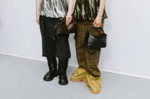Backstage at Loewe RTW Fall 2022
