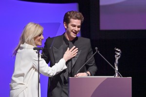 Judith Light and Andrew Garfield