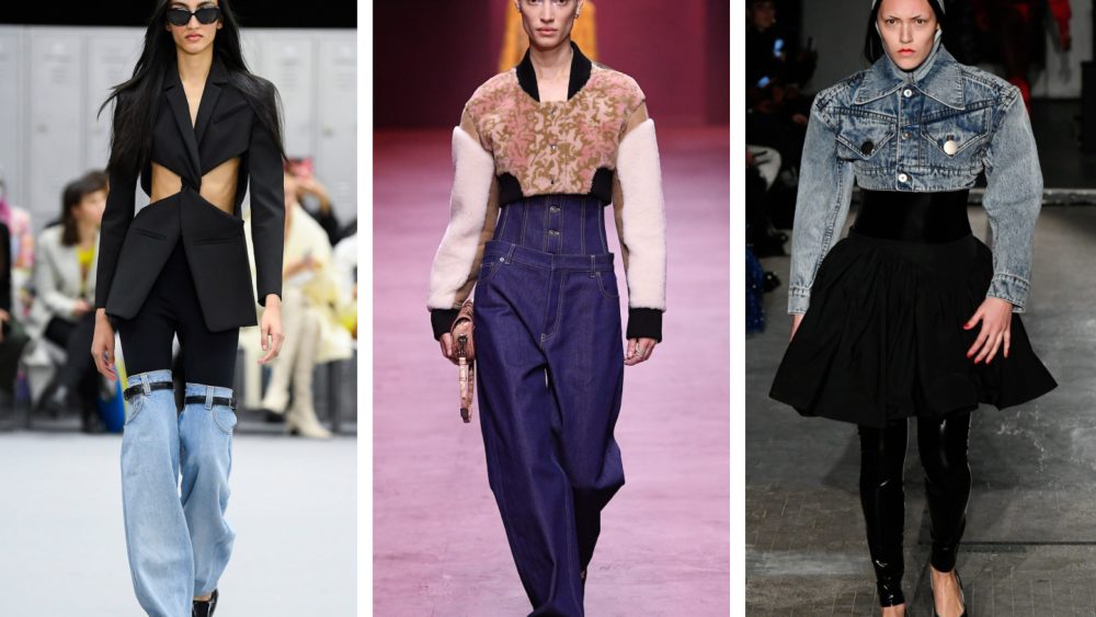 Crystal embellishments, denim corsets and bold washes stole the show, but Paris Fashion Week still delivered plenty of classic blue jeans.