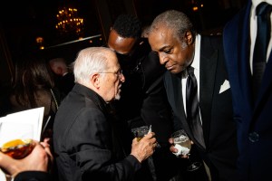 Stan Herman and Jeffrey Banks at the 2022 AAFA American Image Awards at the Plaza Hotel on April 26, 2022 in New York.