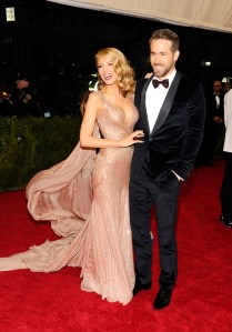 Blake Lively and Ryan Reynold attend The Metropolitan Museum of Art's Costume Institute benefit gala celebrating "Charles James: Beyond Fashion" on Monday, May 5, 2014, in New York. (Photo by Charles Sykes/Invision/AP)