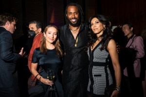 Rashid Johnson, Sheree Hovsepian and guest