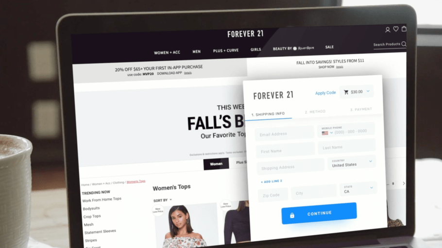 Bolt's checkout is integrated within the Forever 21 website, but the retailer has experienced “significant and recurring technical problems" throughout the implementation, Authentic Brands Group (ABG) alleges.