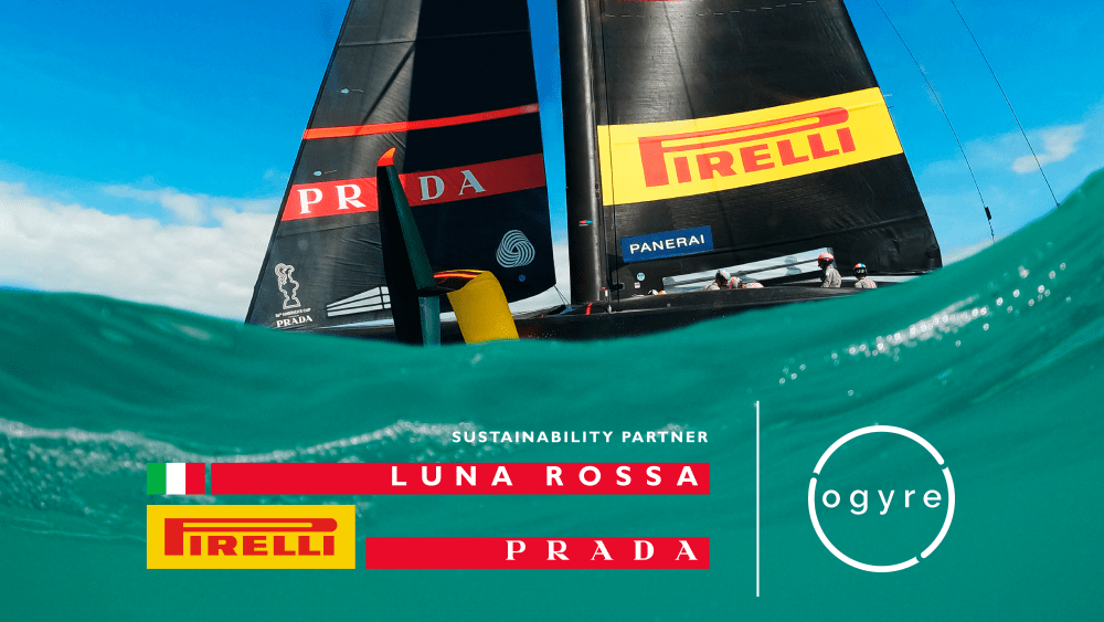 The official Luna Rossa Prada Pirelli, Ogyre partnership image.