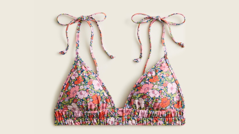 A sustainable bikini top from J. Crew.